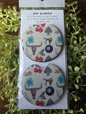 Western Car Coaster Set